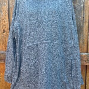 Duluth Trading Co Pullover Women’s 2X Gray Funnel Neck Long Sleeve Stretch Tunic